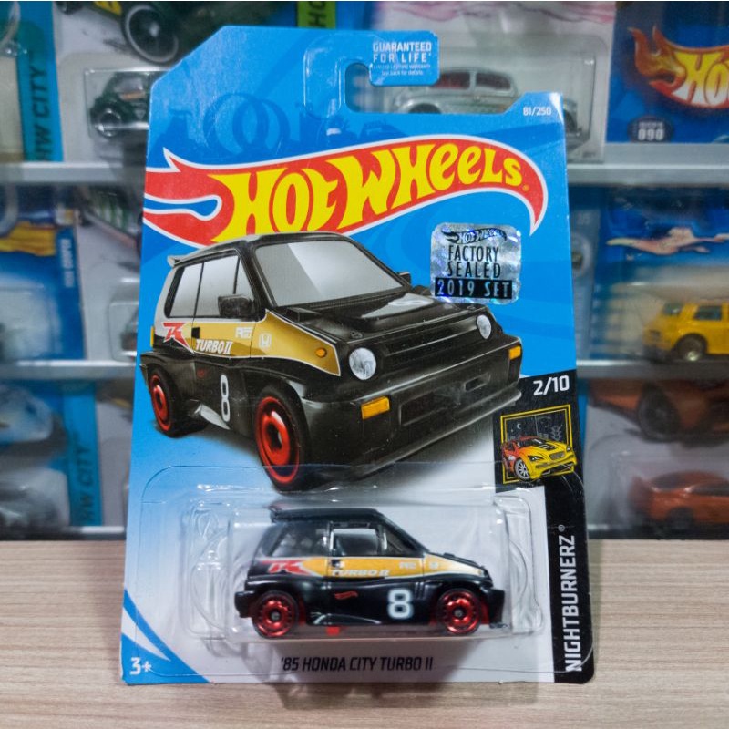 HOT WHEELS 85 HONDA CITY TURBO II TAMPO 8 BLACK - FATORY SEALED