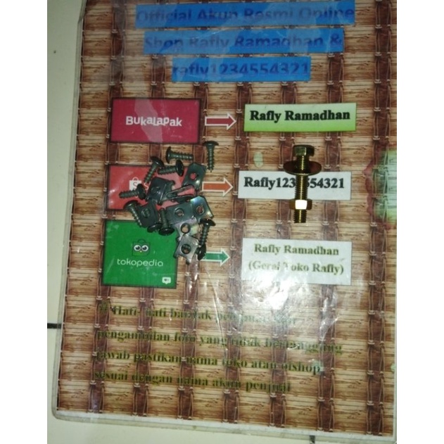 baut knalpot bawah mio sporty smile soul karbu fino karbu