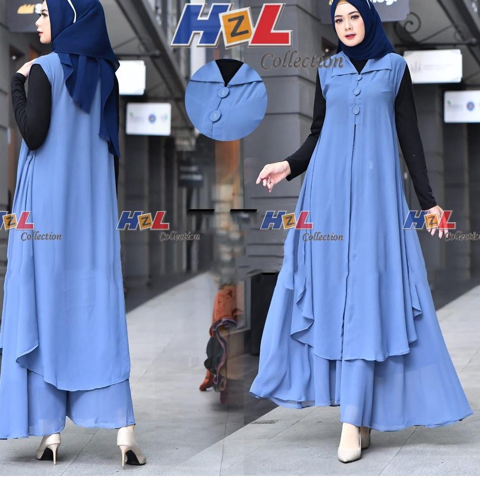 setelan celana kulot payung//baju setelan wanita//pakaian modis wanita terkini//baju muslim wanita//