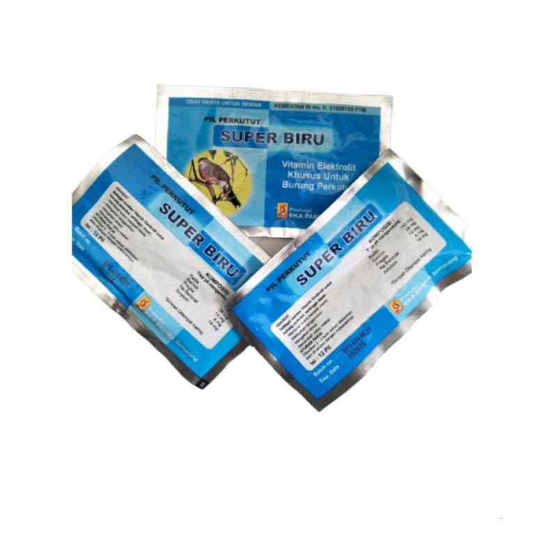 Eka Farma / Super Biru Perkutut / Vitamin + elektrolit khusus untuk burung perkutut