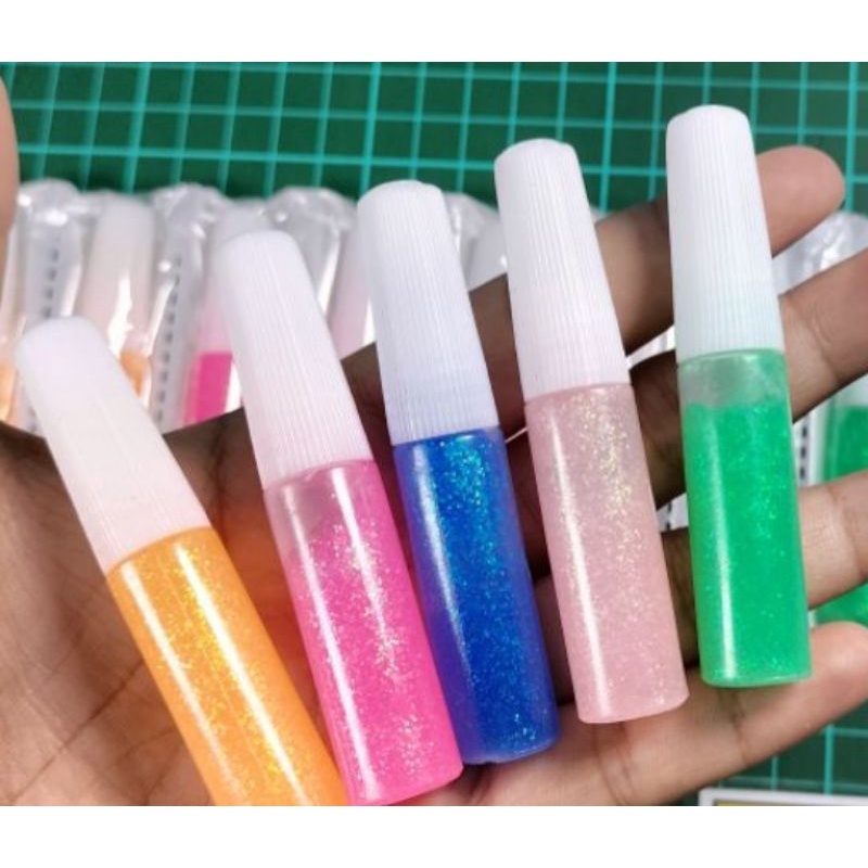 mainan lem gliter botol kecil