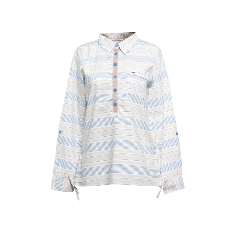 Kemeja Wanita Triset Original Garis Cewek Katun Kyra Perempuan