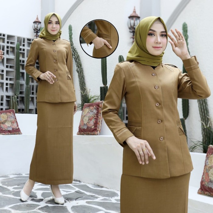 Terlaris Blazer Wanita Seragam Pemda Baju Khaki Seragam Dinas Pemda Asn