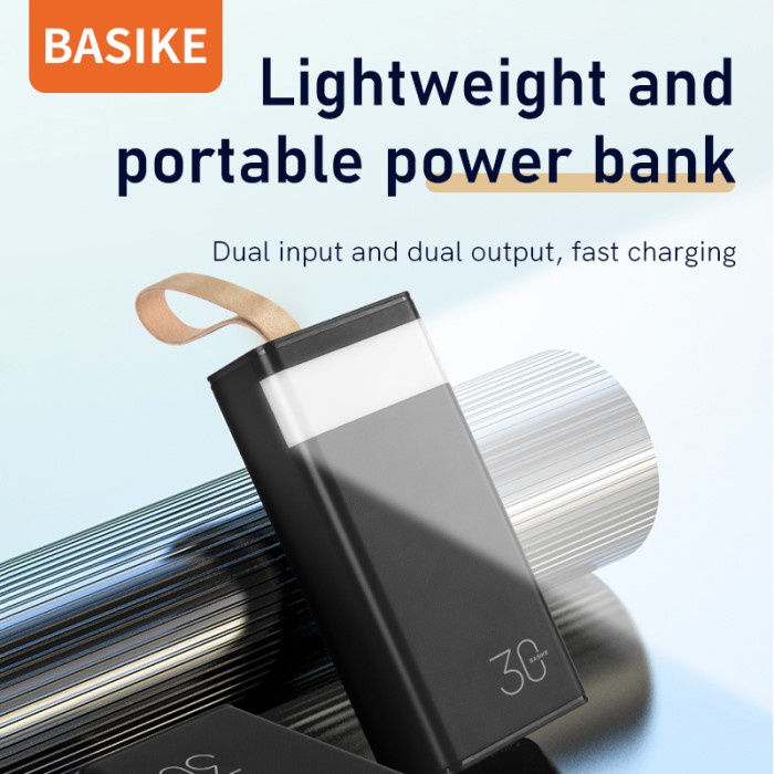 POWERBANK 30000MAH BASIKE ASLI LAMPU SOROT BANDWIDTH