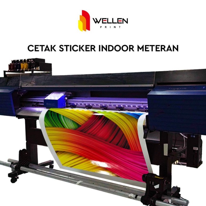 CETAK STICKER VINYL INDOOR / PRINT CUSTOM STICKER METERAN