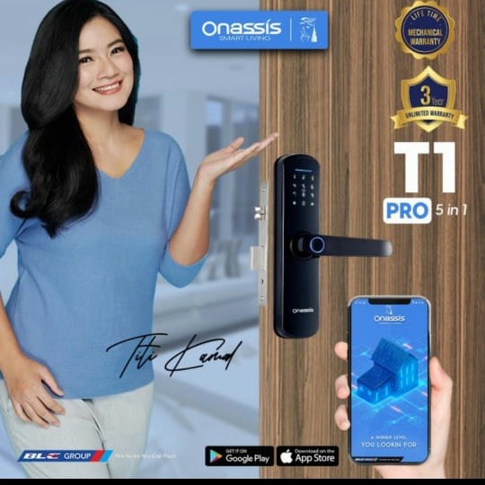 Onassis T1 Pro smart door lock / gagang pintu pintar smart home