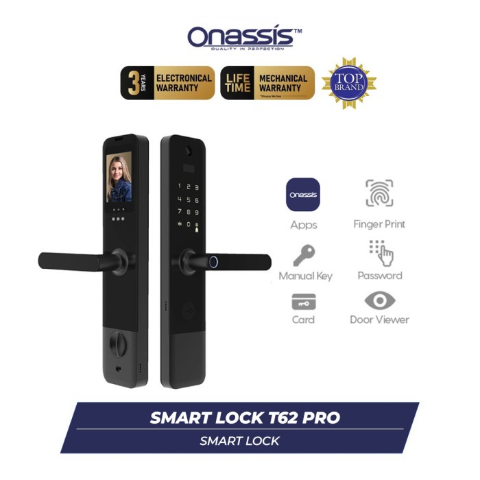 ONASSIS SMART LOCK T62 PRO CAMERA BUILT IN