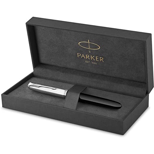 

Parker 51 Fountain Pen Black Barrel with Chrome Trim Gift Box