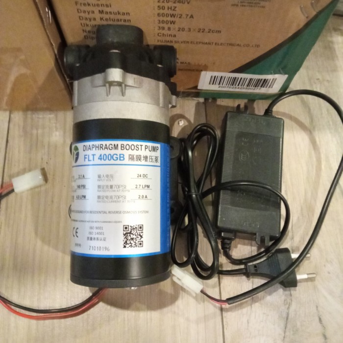 POMPA RO 400 GPD 24V + ADAPTOR / BOOSTER PUMP RO 24V - 24V-3A
