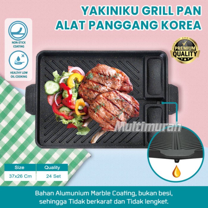 grill pan  MULTI GRILL PAN Tebal suggo Alat bakar panggang sate ayam daging BBQ - Yakiniku Grill(P0V