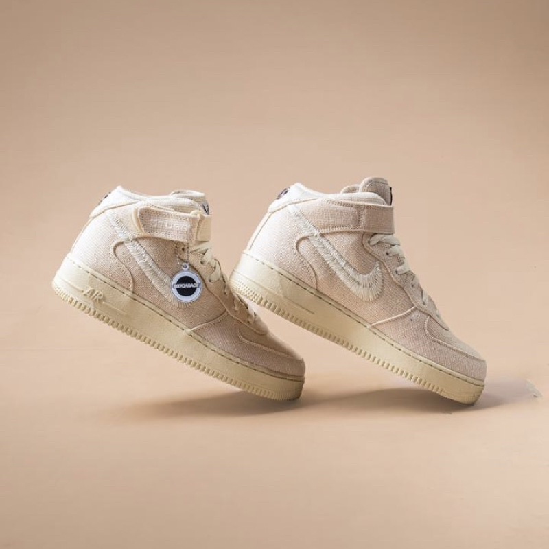 Air Force 1 Mid Stussy Cream