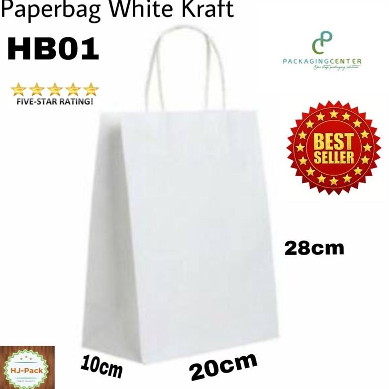 

Paper Bag White Kraft M Putih Hb01 Tas Kertas Goodie Bag Shopping Bag Promo Best Seller!