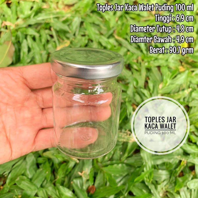 Toples Jar Kaca Walet Puding 100 ml