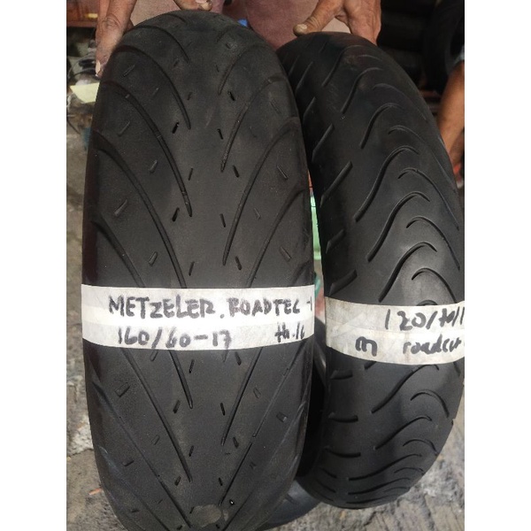 Ban bekas Moge Metzeler Metzeller roadtech 01 Sepasang depan belakang 120 70 17 & 160 60 17 bukan su