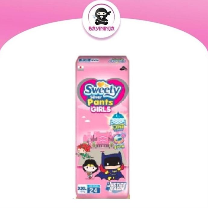 sweety silver pants popok celana xxl24 xxl 24 girl dpb01