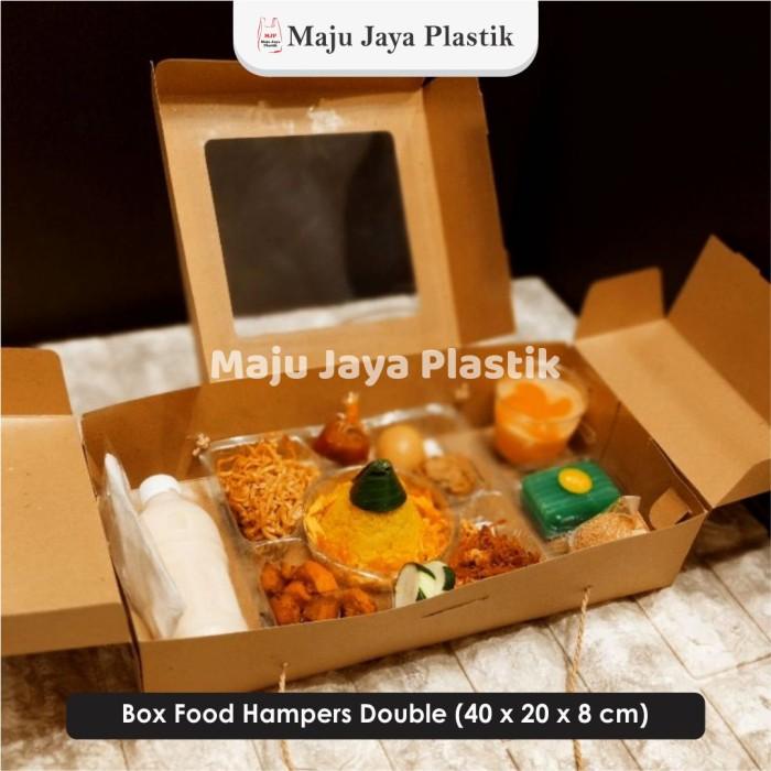 Box Food Hampers + Tali / Box Kraft Mika + tali