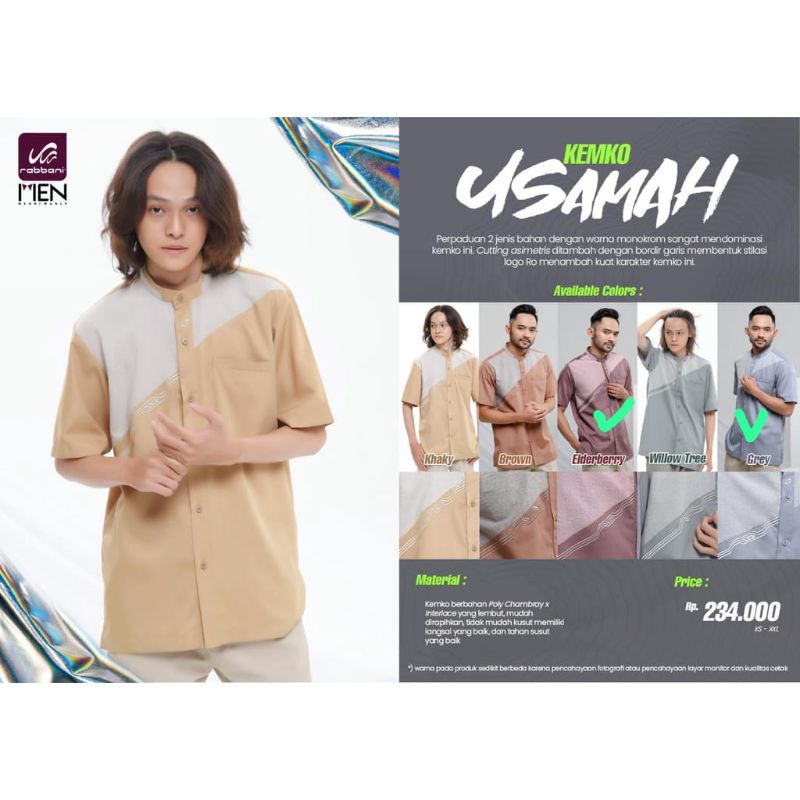 RABBANI Kemko USAMAH Lengan Pendek size L