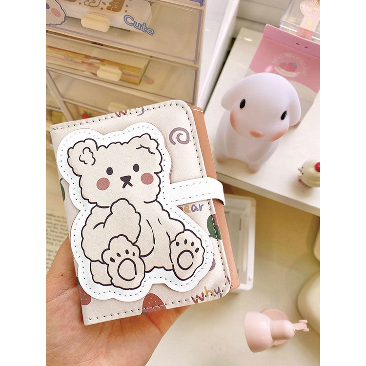 Sera original wallet niche design female cute bunny plaid student card bag with multiple card slots small ins style short style