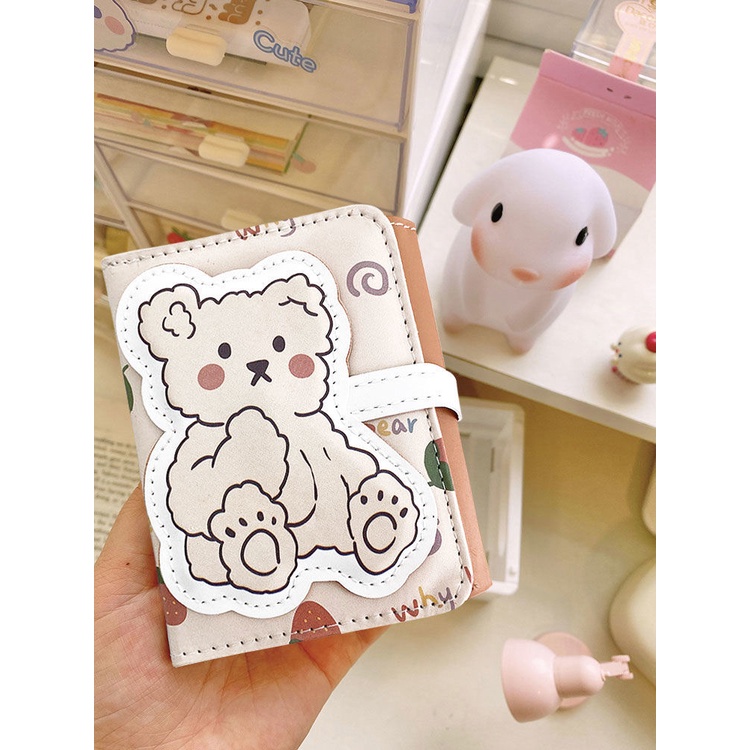 Sera original wallet niche design female cute bunny plaid student card bag with multiple card slots small ins style short style