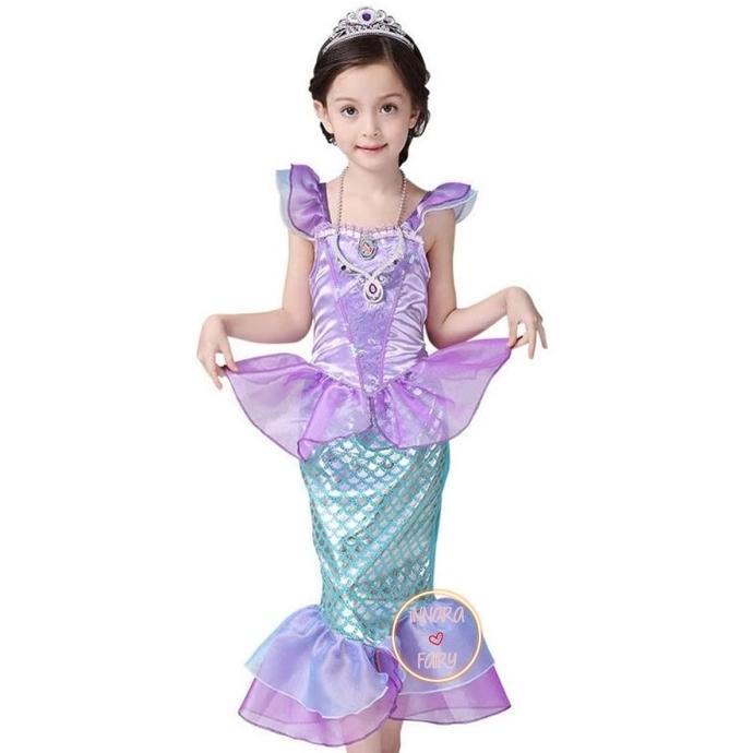 Mermaid Dress - Princess Ariel Dress - Kostum anak 2TH - 8TH