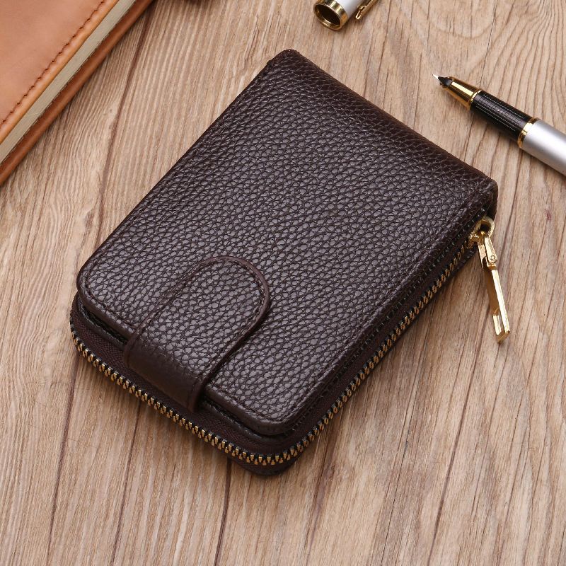 Sera SIM leather case female card bag multi-card protective cover men s SIM two-in-one multi-functional coin purse