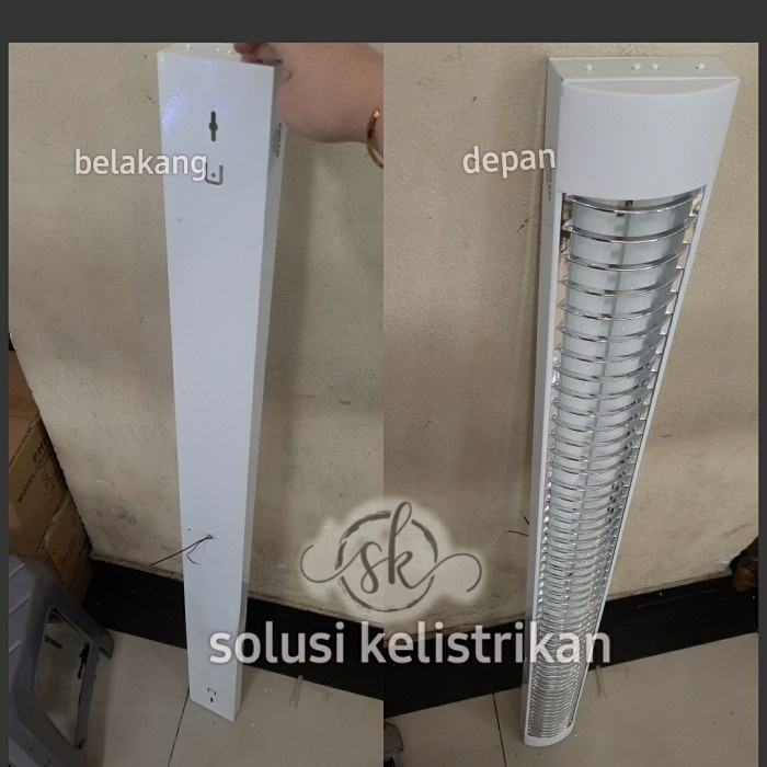 kap RM OUTBOW 2x18 TL led panjang led RM kisi kisi