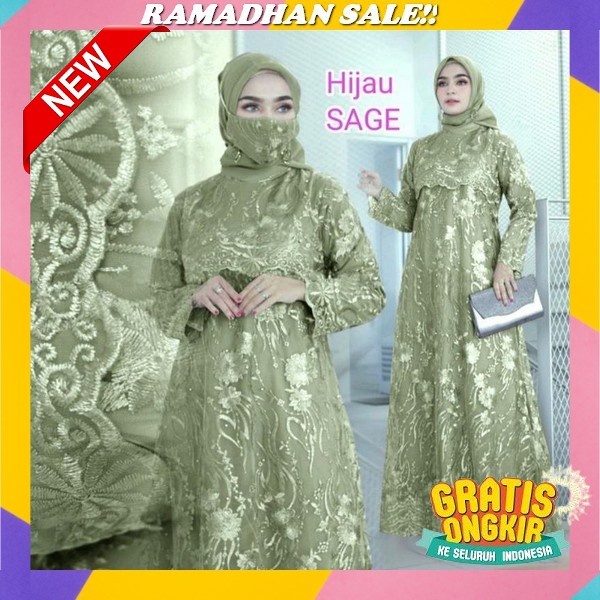 Gamis Mewah Model Terbaru 2023 Gamis Satin Kristal Kondangan Kekinian Viral 2023 Baju Gamis Wanita D