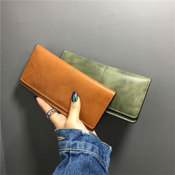 Sera pendek dompet kecil wanita bagian pendek 20% off baru ins Eropa dan Amerika sederhana ultra-tipis all-match gesper warna solid tas kartu kepribadian