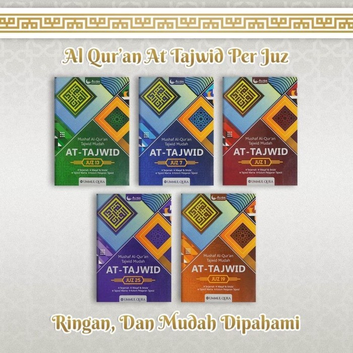 AL QURAN AT TAJWID WAQAF IBTIDA PER JUZ A4 BESAR - ALIQA FREE POUCH