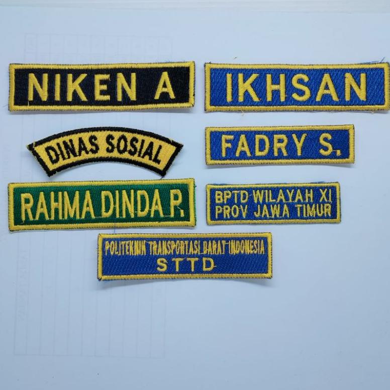 COD✔️ Bordir Nama Biasa / Bordir Logo Nama Biasa / Logo Bordir Nama Biasa / Logo Nama Biasa / Custom