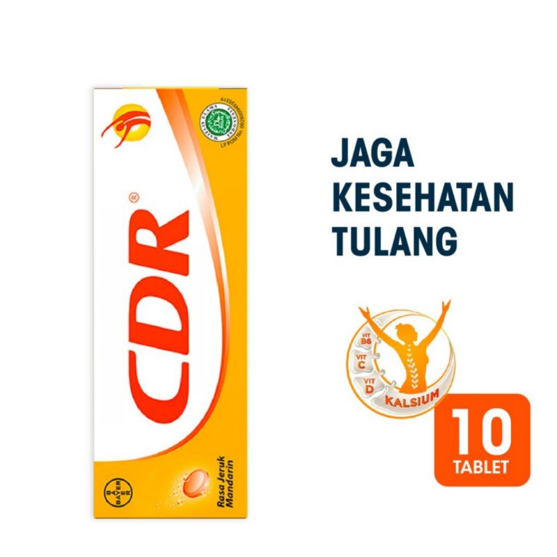 CDR Suplemen Kalsium Vitamin C, D, B6 Rasa Jeruk