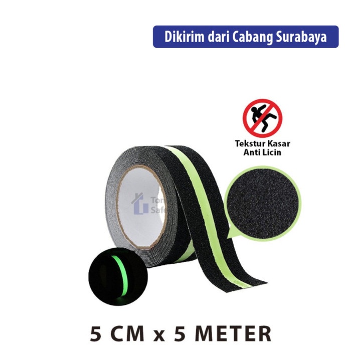 

DISKON Anti Slip Tape / Lakban Anti Licin Glow In The Dark 5 cm x 5 Meter