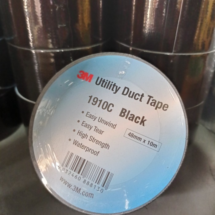 

PROMO premium Lakban kain 3M duck tape black 1910C - Hitam lakban karpet 5cm