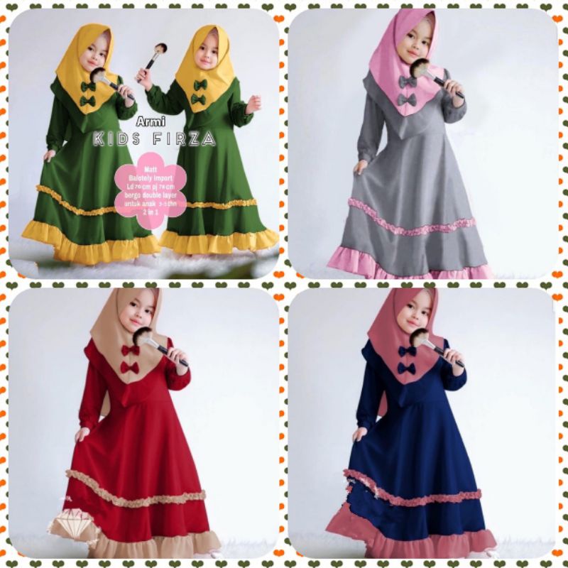 Gamis Anak 2-4 Tahun(Gamis+Hijab)