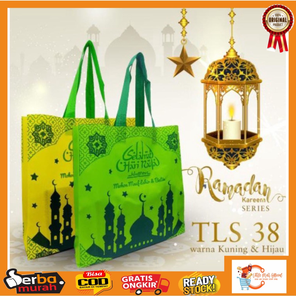 Little Mall TAS PARCEL LEBARAN JUMBO TEBAL SATUAN GODDIE BAG LEBARAN JUMBO PRINTING 2 SISI TAS PARCE