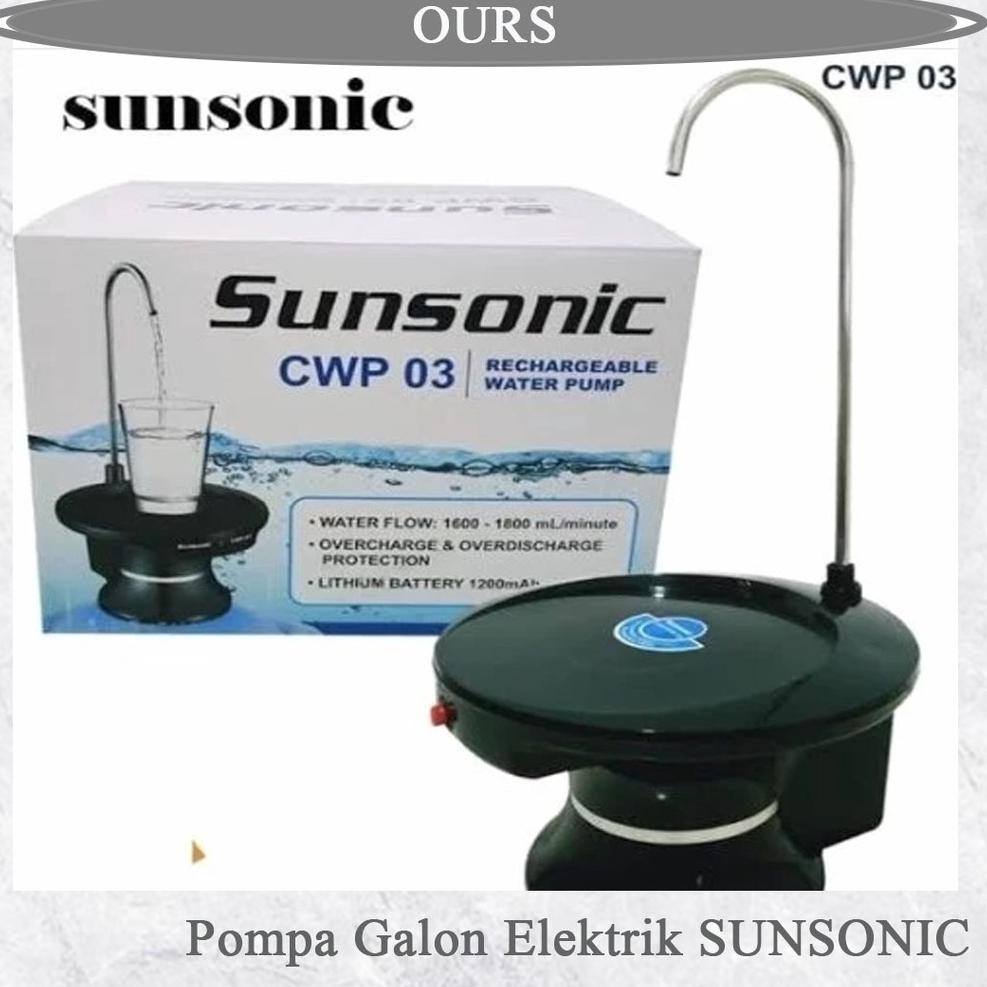 >D2289) ⭐⭐⭐⭐⭐ pompa galon air elektrik / water dispenser electric pump SUNSONIC CWP-3 + FREE KABEL C