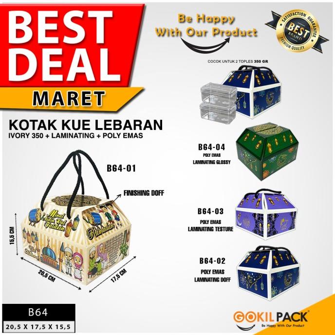 

Hampers Kotak Lebaran|Box Idul Fitri|Kotak Kado|Kotak Kue|Hampers Lebaran|B64 Limited Edition