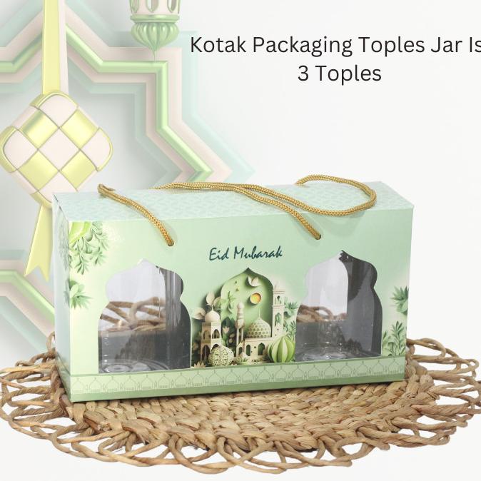 

Hampers Kotak Kemasan Jar Isi 3 Toples, Paper Bag Parcel Toples Jar Lebaran Stok Terbatas