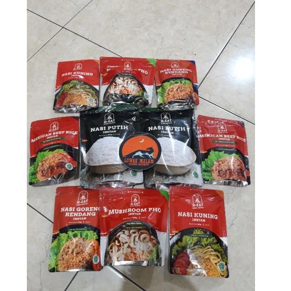 

Jangan Sampai Kehabisan!!!❄️ Makanan Instan H EAT Makanan Gunung Nasi Putih, Nasi Kuning, Mashroom Poh, Nasi Goreng Rendang Makanan ransum,makanan pendaki,makanan cepat saji,makanan untuk ke hutan