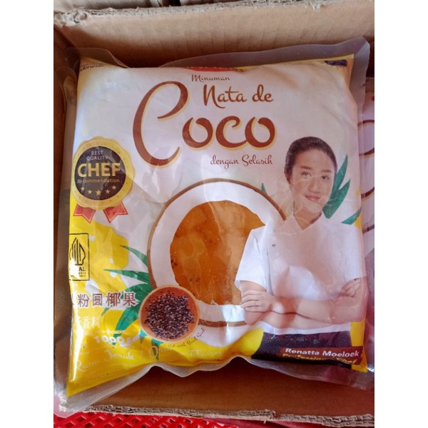 

Nata De Coco Dengan Selasih Rasa Jeruk 1Kg