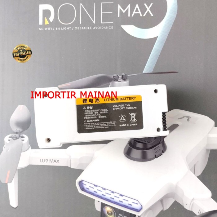 Terlaris Part Baterai Drone Lu9 Max Lipo 7.4V 3500Mah Propeller Motor Brushless