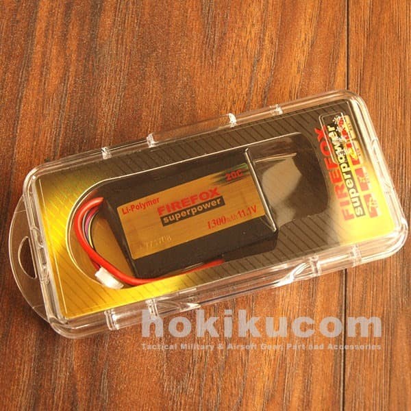 Batere Baterai Airsoft Battery Firefox Lipo 1300 mAh 20c Mini Kotak