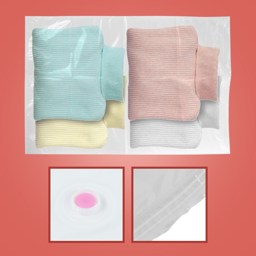 WHISM Kantong Plastik Pakaian Vacuum Bag 10 PCS with Hand Pump - WH021 - White - 7CHA1YWH