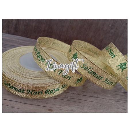 

Meter- Pita Metalik Emas Gliter Idul Fitri Hiasan Parsel Lebaran 037