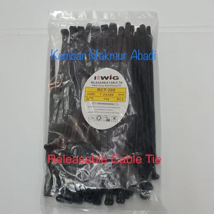 

Terlaris Klip Kabel Ties Releaseable 7.2X200Mm (20Cm) / Kabel Ties Buka 20 Cm