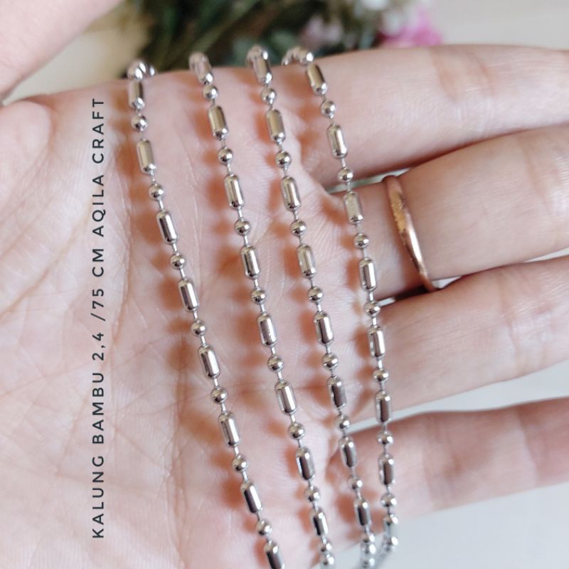 kalung pria silver