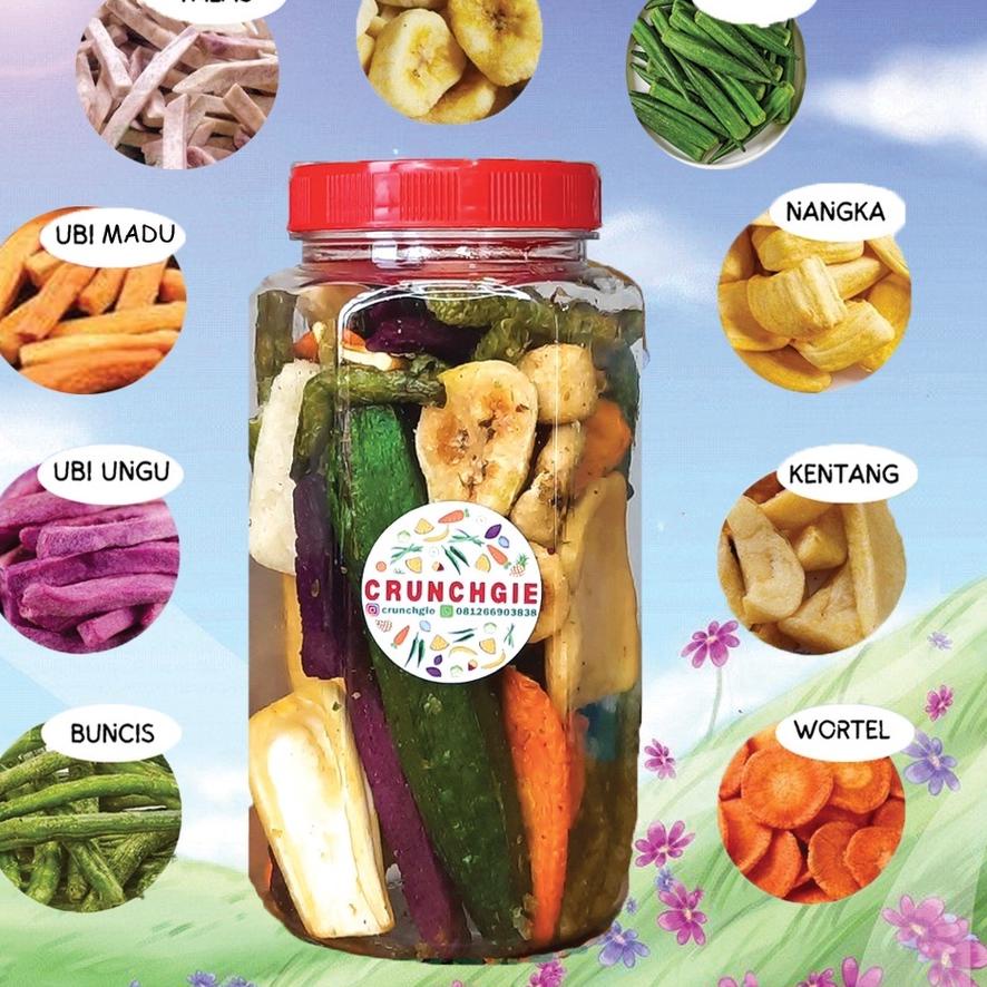 

Ekstra benefit Dd2D7Crunchy Veggie Snack ASMR Keripik Sayur Keripik Buah Sayur Krispi Cemilan Diet Snack Sehat Snack Diet 300ml 700ml 1000ml 1L