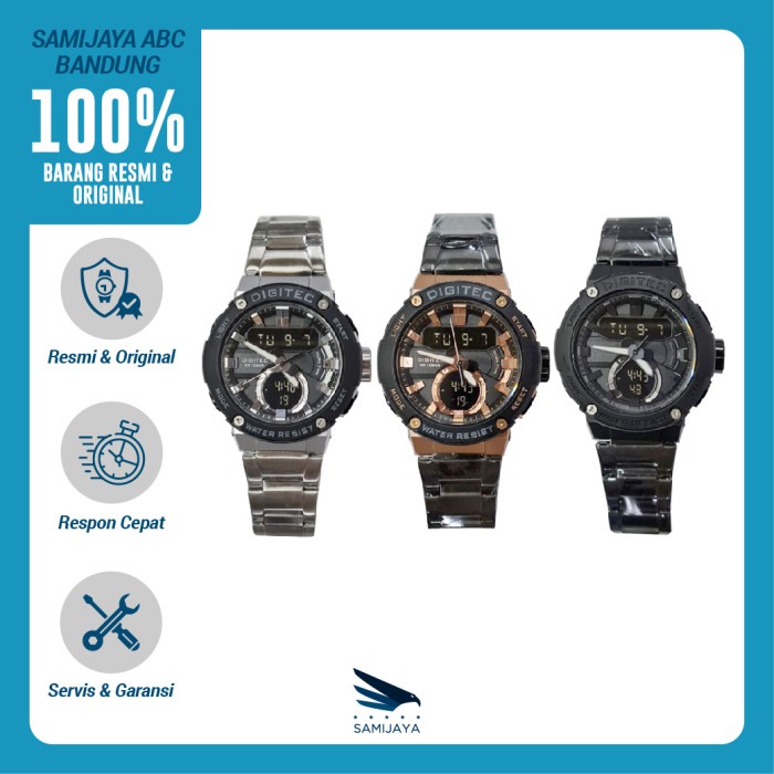 Must Have Jam Tangan Pria Digital Digitec Dg 3111 Hitam Silver Original Resmi Terlaris