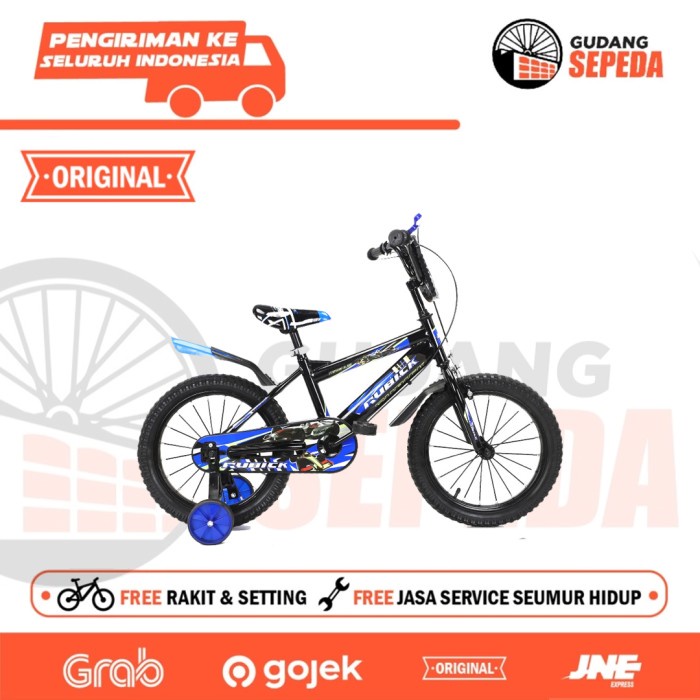 Terlaris Sepeda Anak Cowok Bmx Rubick Kids Magnus Roda 4 Garansi Sni
