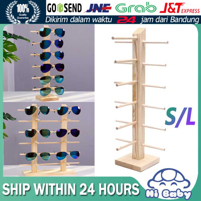 Rak Kacamata Kayu Display Tempat Pajangan Kacamata Kayu Glasess Rack